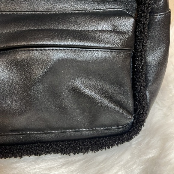 Madden Girl Black Fleece Lined Mini Backpack - Picture 3 of 12